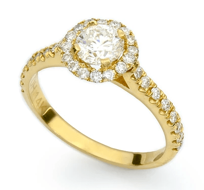 טבעת זהב צהוב